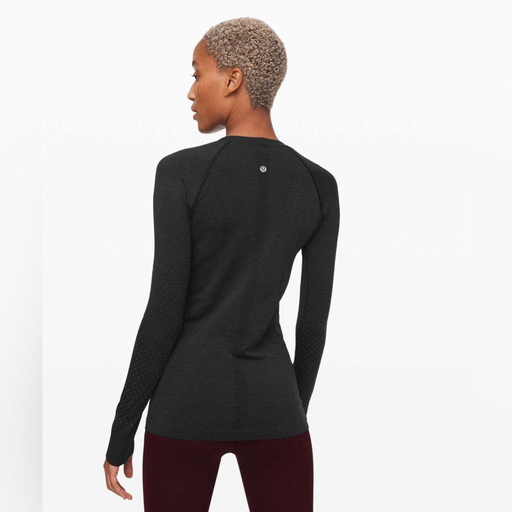 Lululemon Swiftly Speed Long Sleeve Black / Deep Coal / Deep Coal size 8